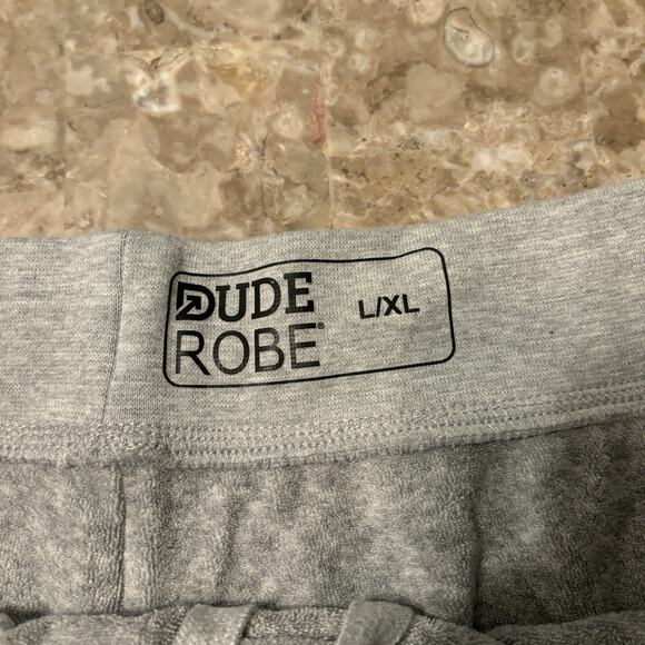 Dude Robe Pants Mens XL Grey Sweatpants Soft Fleece Lounge Essentials NEW NWT - Picture 6 of 13